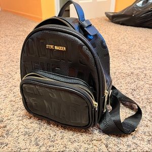 Steve Madden black mini backpack